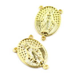 Salve Rainha de Metal / 32x21mm - N. Senhora das Graças (Unidade) - Dourado