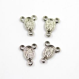 Salve Rainha de Metal / 15x11mm - N.Senhora das Graças (unidade)-Níquel