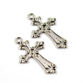 Crucifixo de Metal / 37x22mm - (unidade) - Níquel