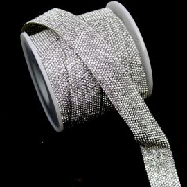 Fita Adesiva de Strass Transparente / 18mm - (1 metro)