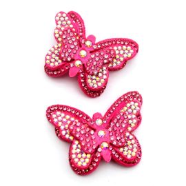 Aplique de Feltro com Strass / 55x38mm - Borboleta (unidade)