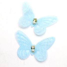 Aplique de Voal / 56x42mm - Borboleta (unidade)