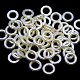 Argola Perolada de ABS / 14mm - Lisa (10 gramas) - Rosê