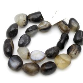 Pedra Natural Rolada / 2cm - Ágata (1 FIO)