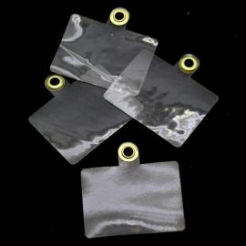 Suporte de Plástico para Celular Transparente / 5,5x6cm - (unidade)-Dourado