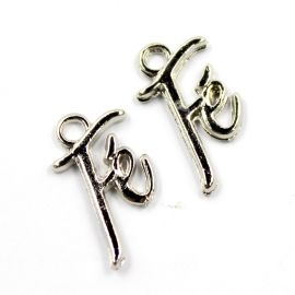 Pingente de Metal / 20x11mm - FÉ (unidade) - Níquel