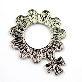 Dezena de Dedo em Metal / 52x40mm - Ave Maria (unidade) -Níquel