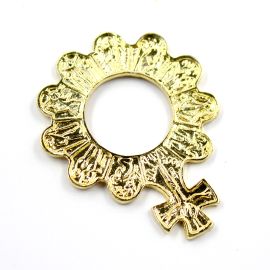 Dezena de Dedo em Metal / 52x40mm - Ave Maria (unidade) -Dourado