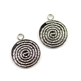 Pingente de Metal / 24x19mm - Pai Nosso (unidade) - Níquel