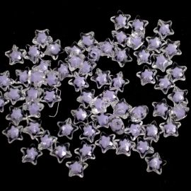 Conta Plástica Transparente com Miolo / Estrela 11mm (10 gramas)