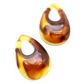 Placa de Resina Mesclada / 74x51mm - Gota (unidade)