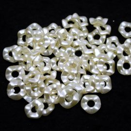 Conta ABS Perolado / 13mm - Disco Ondulado (10 gramas) - Rosê