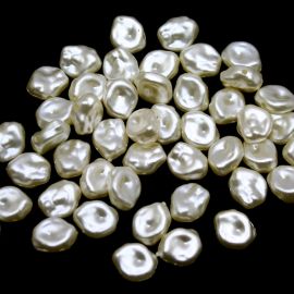 Imitação de Pérola de Aguá Doce / 13X11mm (10 gramas) - Rosê