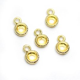 Pingente de Metal / 8mm - Para Ponto de Luz (unidade) - Dourado