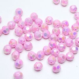 Bola Facetada Leitoso / 10mm - Irisada (10 gramas)