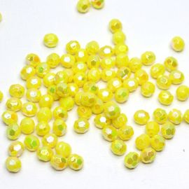 Bola Facetada Leitoso / 8mm - Irisada (10 gramas)