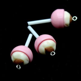 Pigente de Resina / 40x17mm - Pirulito (unidade) - Rosa