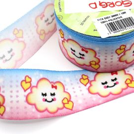 Fita de Gorgorão N°09 / 38mm - Nuvem (1,7 cm)