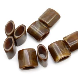 Conta Plástia Mesclada / 24x24mm - Furo Oval (10 gramas)