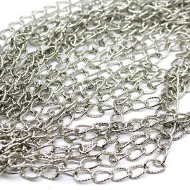 Corrente de Alumínio / 14x9mm - (1 METRO) - Níquel