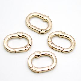 Argola Articulada / 28x21mm - Oval (unidade)-Dourado