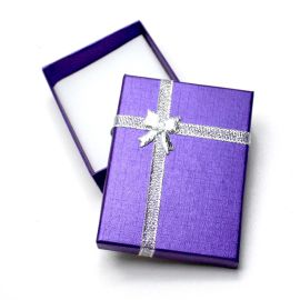 Caixa de Presente para Joias / 7x9cm - Fita Prata (unidade)