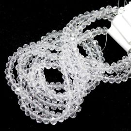 Rondela de Vidro 6mm / Transparente (1 Fio)