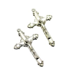 Crucifixo de Metal / 57x34mm - com Cristo (unidade) - Níquel