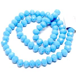 Rondela de Vidro 8mm / Leitoso (1 Fio)