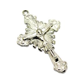 Crucifixo de Metal / 56x35mm - com Cristo (unidade) - Níquel