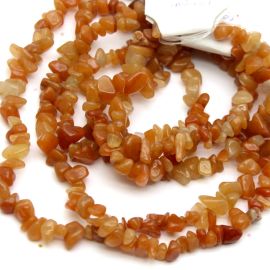 Pedra de Cascalho / 8mm - Caramelo (1 FIO)