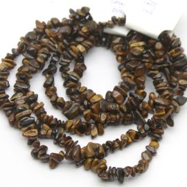 Pedra de Cascalho / 8mm - Olho de Tigre (1 FIO)