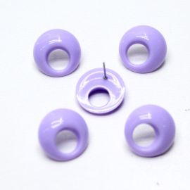 Pino de Brinco em Resina / 20mm - Leitoso - Redondo (1 PAR)