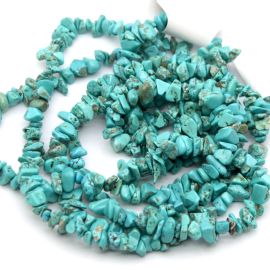 Pedra de Cascalho / 8mm -Turquesa (1 FIO)