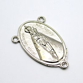 Salve Rainha de Metal / 43x28mm - N. Senhora de Nazaré  (Unidade) - Níquel