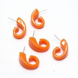 Pino de Brinco em Resina / 24x12mm - Curvado (1 PAR)