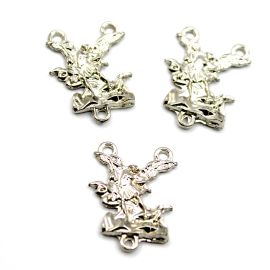 Salve Rainha de Metal / 27x20mm - São Miguel Arcanjo (unidade)-Níquel