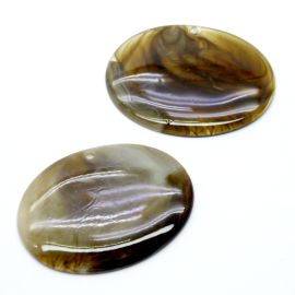 Pingente de Resina Mesclada / 54x74mm - Oval (unidade)