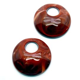 Pingente de Resina / 60mm - Redonda com Furo (unidade)