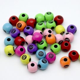 Conta Plástica / 11mm - Bola de Sinuca -  (10 gramas) - Cores Diversas