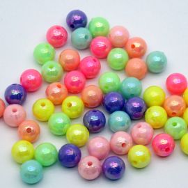Mix Multicolorido Perolado Irisada / 10mm - Bola (10 gramas)