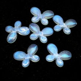 Conta Plástica Fosca Irisada / Borboleta 21x30mm (10 gramas)