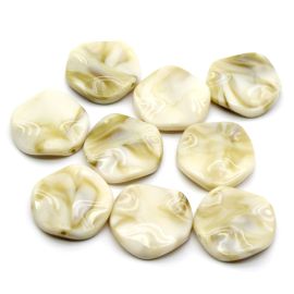 Conta Plástica Mesclada / 30mm - Redonda Ondulada (10 gramas)