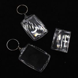 Chaveiro em Acrílico /  62x41mm - para Foto 3x4cm (1 Dúzia) - Transparente.
