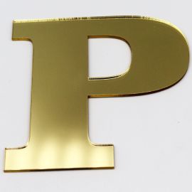 Letras de Acrílico / 8x9cm (G) - (UNIDADE) - Dourado - P