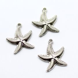 Pingente de Metal / 27x24mm - Sereismo - Estrela do Mar (Unidade) -Níquel