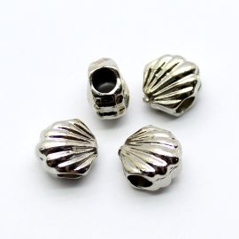 Entremeio de Metal / 11x10mm - Concha (unidade)-Níquel