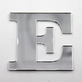 Letras de Acrílico / 4,5x5cm (P) - (UNIDADE) - Prata - E