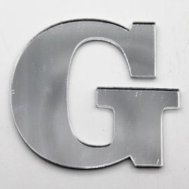 Letras de Acrílico / 4,5x5cm (P) - (UNIDADE) - Prata - G