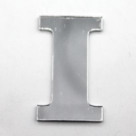 Letras de Acrílico / 4,5x5cm (P) - (UNIDADE) - Prata - I